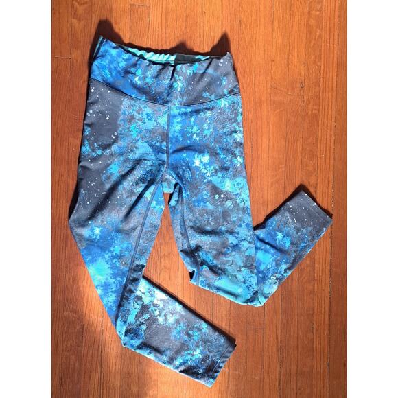 Oiselle Galaxy Leggings Blue Size Small Womens Yoga pants Gym Clothes - Picture 1 of 4